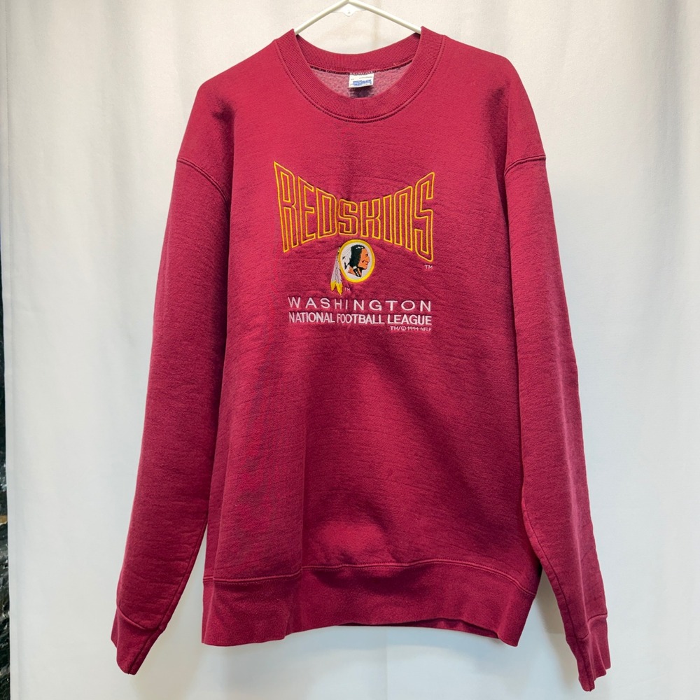 Vintage 90s Washington Redskins NFL Salem Embroidered Sweatshirt Men XL Burgundy